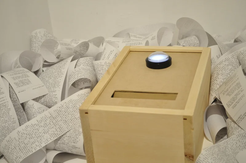 The poetron installed at CJ One gallery