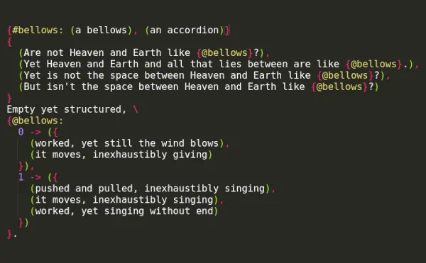 A screenshot of code